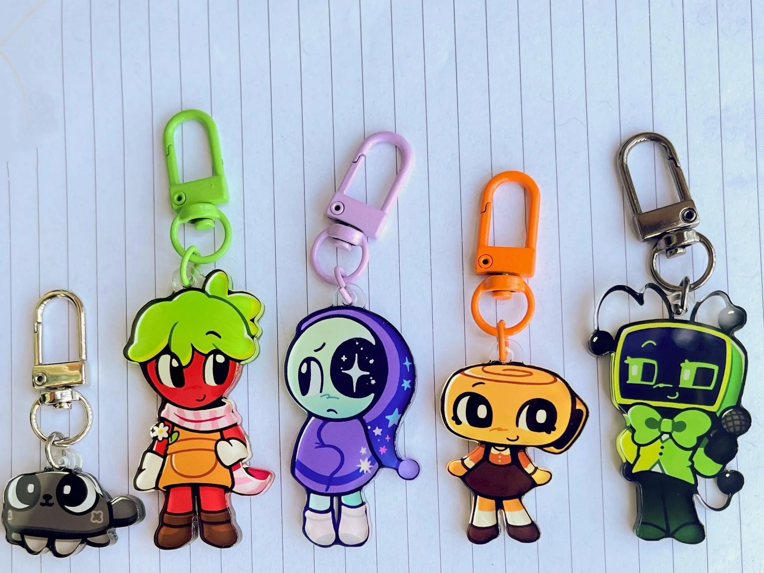 Dandys World Main Toons Keychains - Astro, Shelly, Sprout, Cosmo