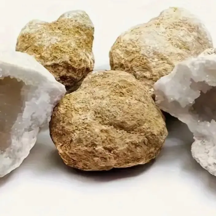 Unopened  Natural Agate Geode Crystal Cluster, quartz Crystal