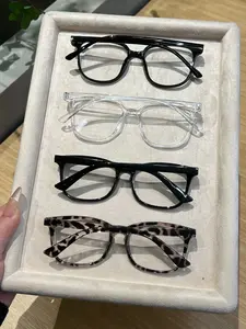 New Classic Casual Women's Square Plastic Glasses, Transparent Leopard Print, Daily Wear, Back to School, Office, Reading, Outdoor Activities, Square Frame Eyeglasses, High Quality Eyewear, Transparent Lens Glasses, Trendy Casual Eyeglasses