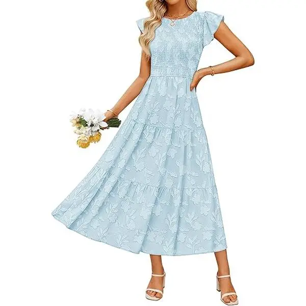 ZESICA Women's Summer Boho Floral Midi Dress 2026 Casual Flutter Short Sleeve Crewneck Smocked Flowy Beach Long Dresses - TikTok Shop ZESICA Women's Summer Boho Floral Midi Dress 2026 Casual Flutter Short Sleeve Crewneck Smocked Flowy Beach Long Dresses - TikTok Shop