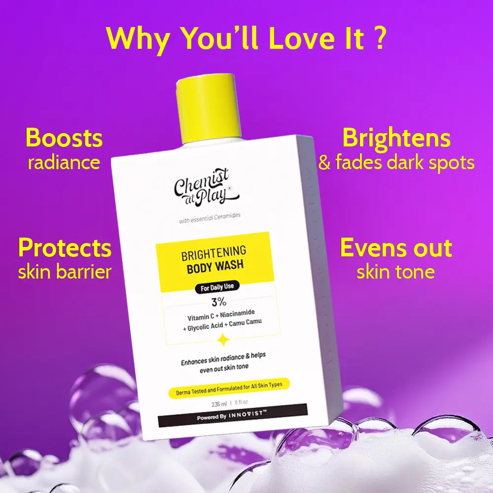 Chemist at Play Brightening Body Wash benefits