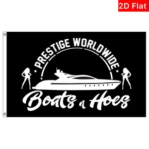 2D Flat Banner 1pc Prestige Worldwide Flag, Boats & Hoes Banner, Ideal for Bars Beer Houses University Dorms Party Decorations
