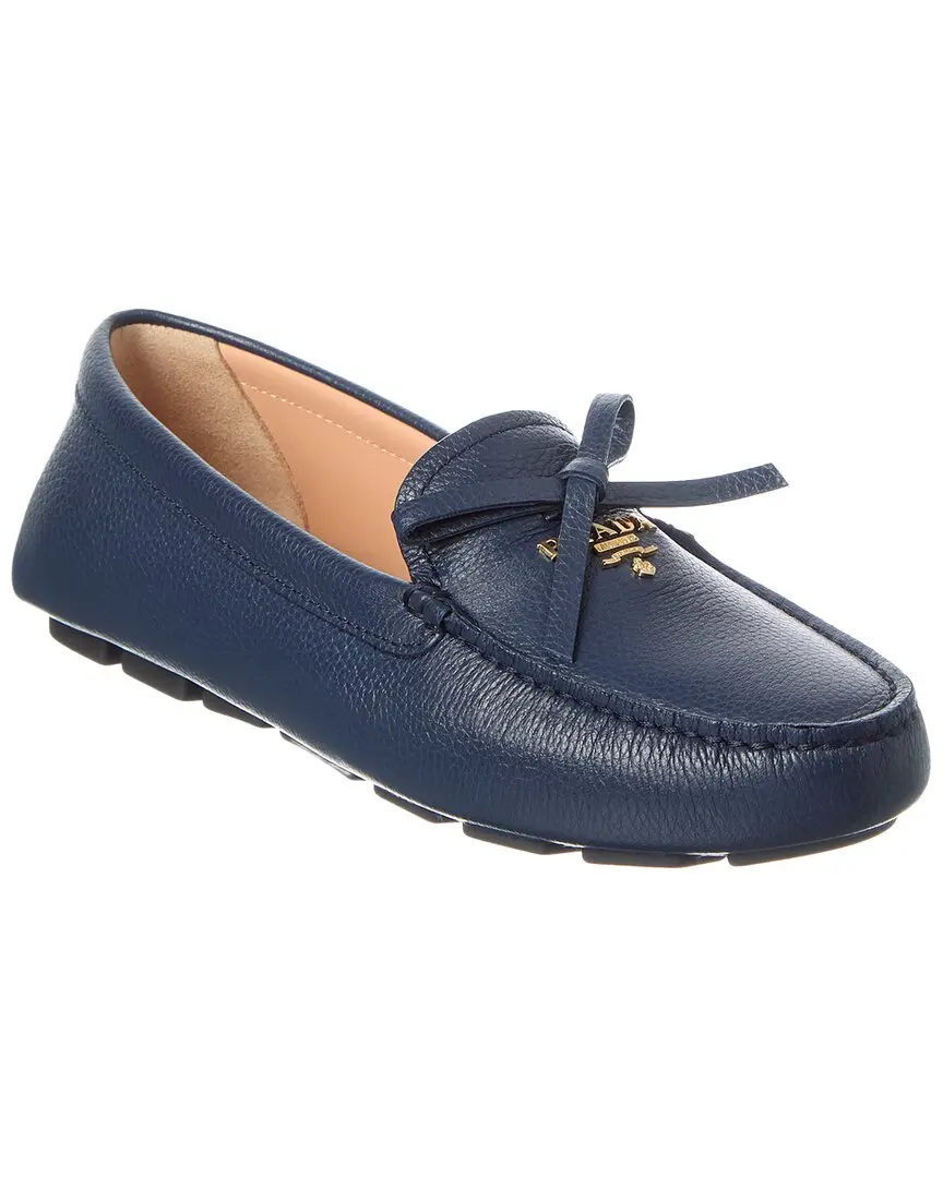 Prada Logo Leather Loafer