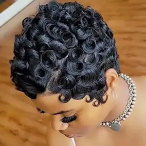 Pixie Cut wig human hair