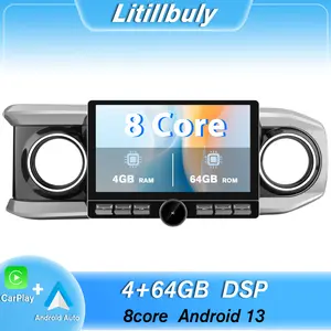 Car Stereo for Toyota Tacoma 2016-2021 touch screen has Android Auto Wireless Carplay, Bluetooth WIFI supports GPS Navigation