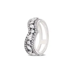 Pandora Sparkling Marquise Double Wishbone Ring -