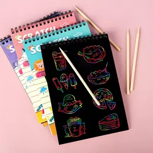 Colorful Scratch Art Paper for Kids, Creative Student Stationery Drawing Book, Durable Drawing Pad, Handmade Coloring Scratch Pad, Arts and Crafts Supplies