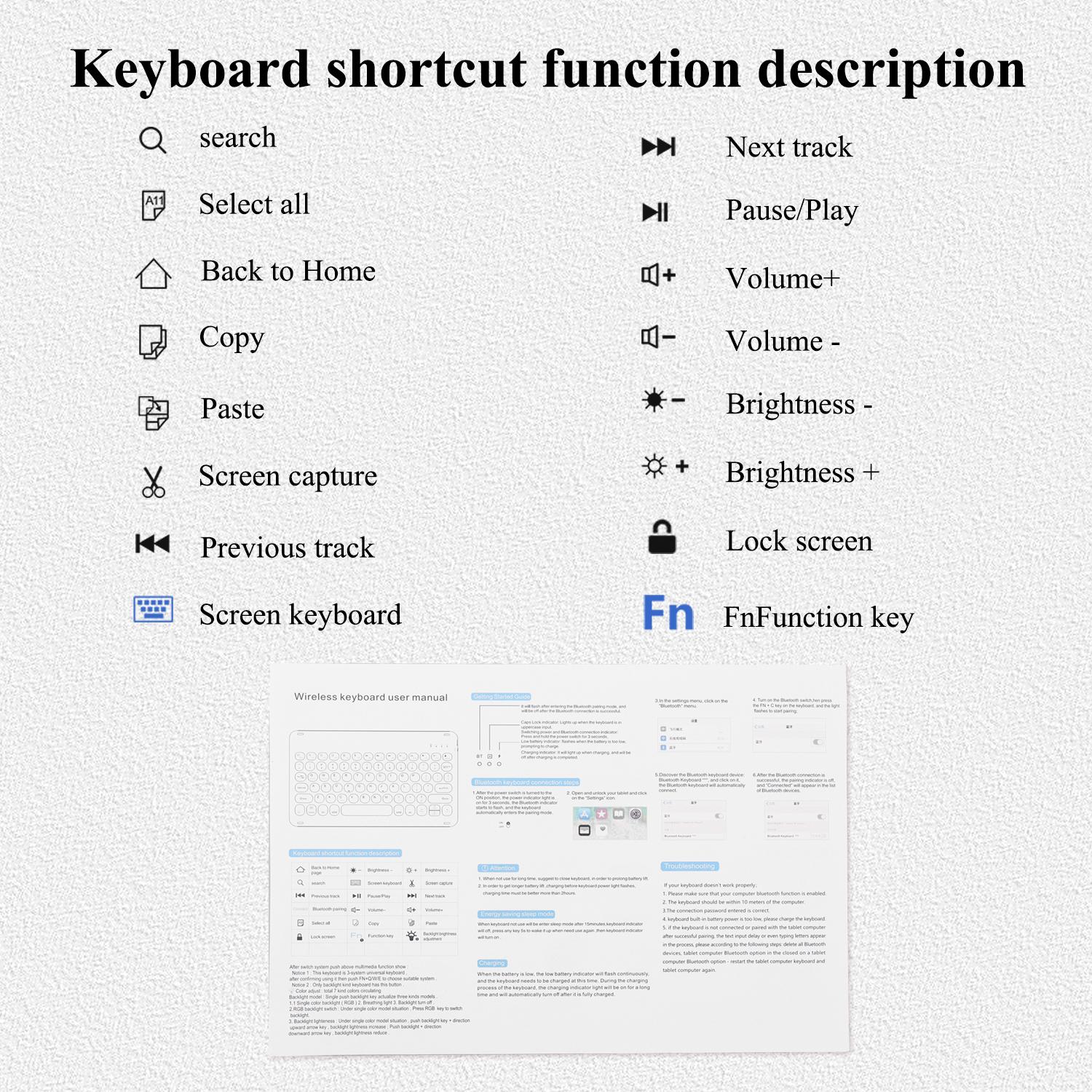 10-inch Portable Slim Bluetooth Keyboard, Wireless Colorful Compact 78keys Silent Linear Scissor Switch Round Keycaps TKL Keyboards with Power on/Off for Tablet, PC, Laptop, Smart Phones