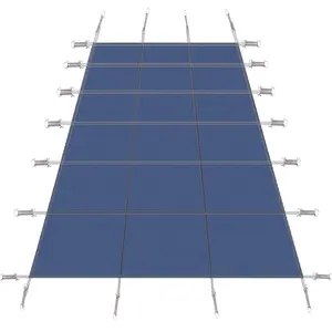 Inground Pool Safety Cover, 16x32ft Rectangle Winter Safety Pool Cover for Inground Swimming Pools, Solid Safety Pool Covers, Weatherproof Resistant