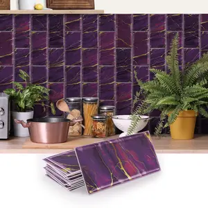 Mandala Pattern Tile Sticker, 1 Box Waterproof Self Adhesive Tile Sticker, Easy to Clean Wall Decal for Kitchen, Living Room and Bathroom, Decorative