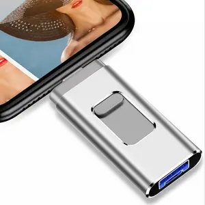 4-In-1 USB 3.0 Flash Drive, Fast Data Transfer Memory Stick 64GB/128GB/256GB/512gb/1TB Capacity, Compatible with iPhone Type-C Android Devices, Pen Drive Thumb Drive Photo Stick