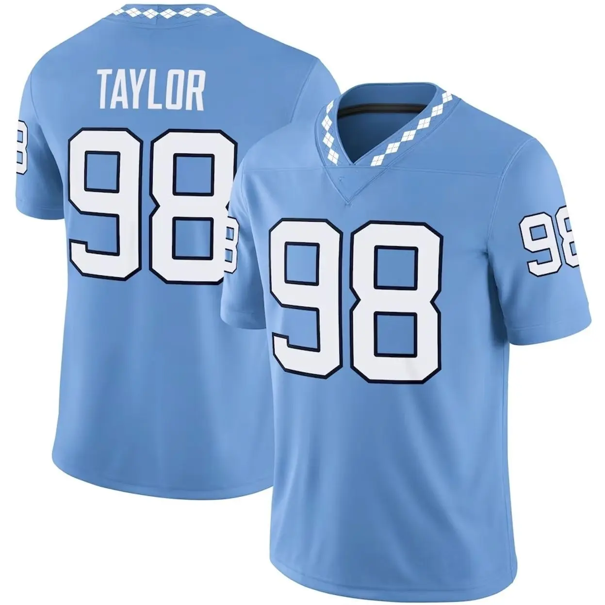 Men Football Jesey Taylor 98 North Carolina Tar Heels Alumni Home Game Jersey - Carolina Blue