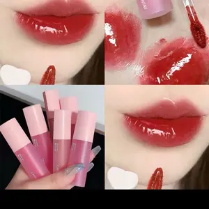 3 pack Organic glossy lipgloss light glassy transparent lipgloss  Cosmetic Glossy Makeup Lipstick Lipgloss lipstick  combo  set  jayda