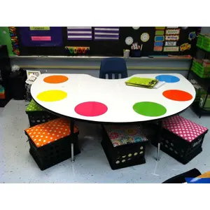 24 Pack 12''Big Size Dry Erase Dots for Classroom Tables, Peel and Stick Removeable Circle Vinyl Sticker Spots for Whiteboards, Desks, Wall , Student, Teacher School Supplies, 6 Colors.