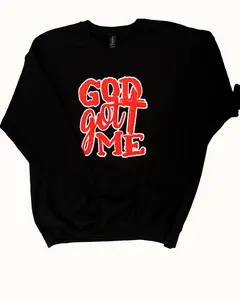 GOD GOT ME Sweatshirt – Black & Red