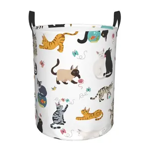 Large Animal Laundry Basket - Foldable Hamper with Cute Cat & Dog Designs | High Capacity Collapsible Clothes Bin, Easy to Store Away for Bedroom, Dorm & Pet Lover Home Decor，Laundry Baskets,Massive Capacity Collapsible Clothes Organizer