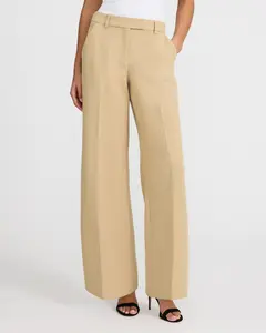Express Editor Signature Stretch Mid Rise Wide Leg Pant
