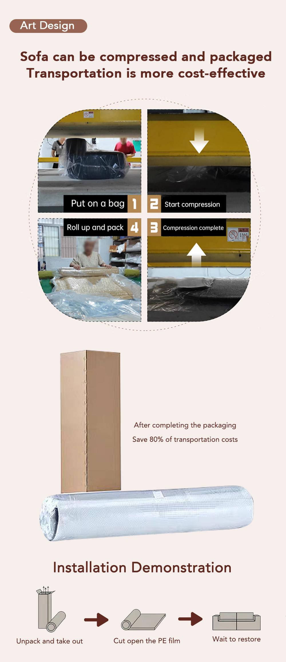 [Delivery of 3 items] [4 free throw pillows] 132-inch U-shaped modular modular sofa bed, textured cotton fabric material, suitable for living room, featuring a soft velvet fabric and deep seat design of convertible textured modular sofa bed