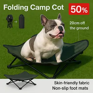 Folding Elevated Dog Bed for Large Size Dogs, Eco-friendly Cooling Bed for Large Dog, Folding Pet bed for Dogs and Cats, Use in Crate,Tunk,Camping,Outdoors, Portable, Machine Washable, Durable, Without Gel, Outdooe Fun, Water-proof, Scratch-Resistant