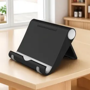 Foldable Phone Stand, Portable Tablet Holder for Desk, Study & Office, Stable Support No Shaking, Space-Saving Foldable Design, Universal for All Phones & Tablets, Lightweight and Portable, Multi-Scenario Use, Tablet Phone Mount