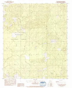 Coochie Brake Louisiana USGS Topographic Quadrangle Map, 1983, 1:24000