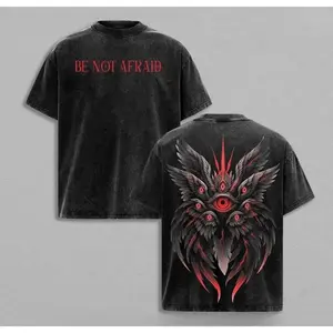 Be Not Afraid Seraphim Angel T-Shirt |   Biblical Guardian Angel With Many Eyes |   Christian Faith Vintage Washed Oversized Tee |   Spiritual Warrior Shirt |   Dark Angel Graphic Streetwear |   Religious Apparel For Believers USA Gift, Cloth, Shortsleeve