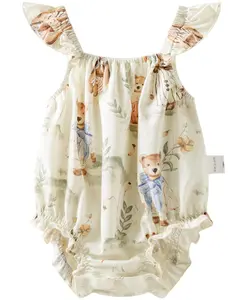 Baby Romper, 100% Cotton Newborn Short-Sleeve Onesies Jumpsuit for Boys & Girls, Premium Summer Photoshoot Kids' Sleepwear