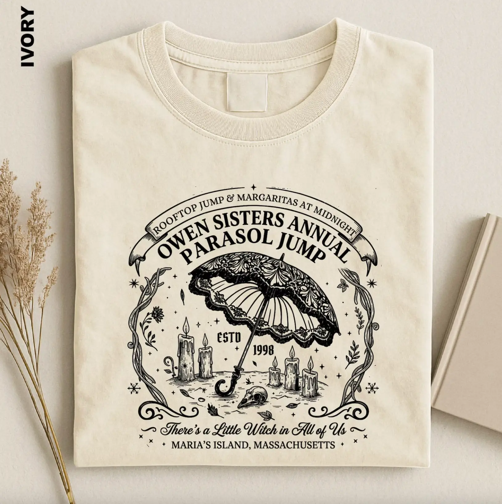 Owens Sisters Annual Parasol Jump Comfort Colors Shirt, Practical Magic Witch Tee, Midnight Margaritas, 90s Movie Fan Gift Sweater