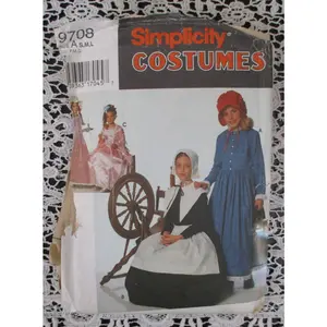 Simplicity 9708 Child's Puritan, Centennial & 18th and 19th Century Costumes