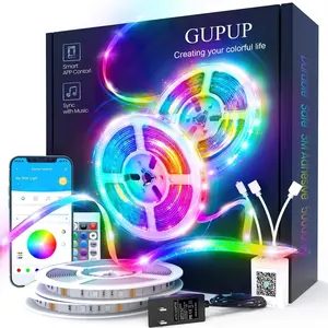 LED Lights Strip 100 FT, LED Lights for Bedroom 100Ft, RGB Rope Light for Room, Bluetooth APP Control,Color Changing Strip, Sync with Music,Para Cuarto, for Bedroom Home Party Decoration