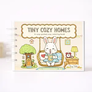 Tiny Cozy Homes | Mini Coloring Book Collection Pocket-Size Coloring Books to Slow Down Anywhere