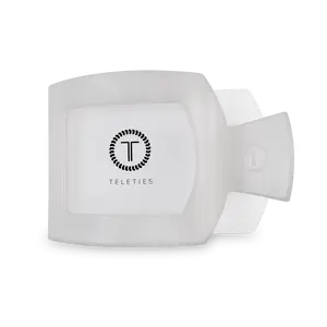 TELETIES - Coconut White - Large - Flat Square Hair Hair Claw Clip - Lay Flat, Strong Grip, Nearly Unbreakable