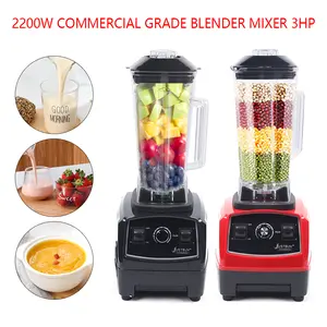 3HP Commercial Blender 24000 RPM High Speed for Smoothies and Ice Blending 2L Large Jar Blender with Stainless Steel Blade for Juice Shake Kitchen Restaurant
