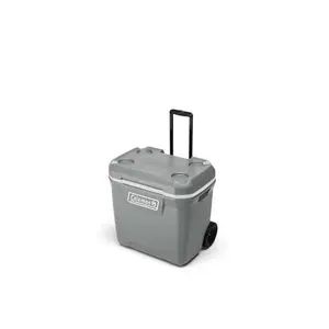 Coleman Classic Series Insulated Portable Rolling Cooler with Wheels, Leak-Resistant Outdoor Hard Cooler Keeps Ice up to 5 Days, 65-Quart