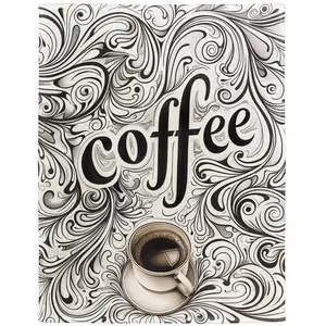 Coffee blanket printed blanket soft flannel blanket for sofa bed warm and lightweight for boys girls adults 50 inches x 40 inches