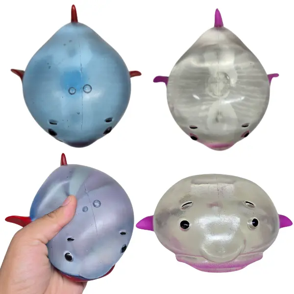 SQUISHY BLOB FISH Transparent Fish shaped Stress Relief Toys for Kids and Adults Funny Squishy Fidget Toy Sensory Play Items