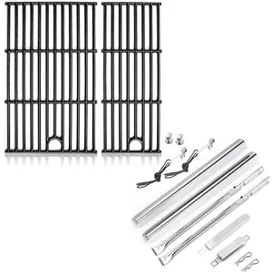 Grill Grates Kit for Char-Broil Performance 2 Burner 463630021 463655621 463655021 463655421 Replacement  for Charbroil 2 Burner Grill Cast Iron Cooking Grids Heat Plates Burner Tubes Igniter