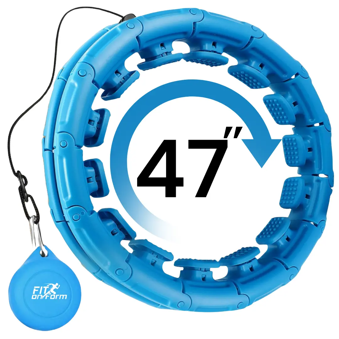 Fit On Form Weighted Exercise Hoop for Adults, 24-32 Links Detachable & Size Adjustable Fitness Hoop
