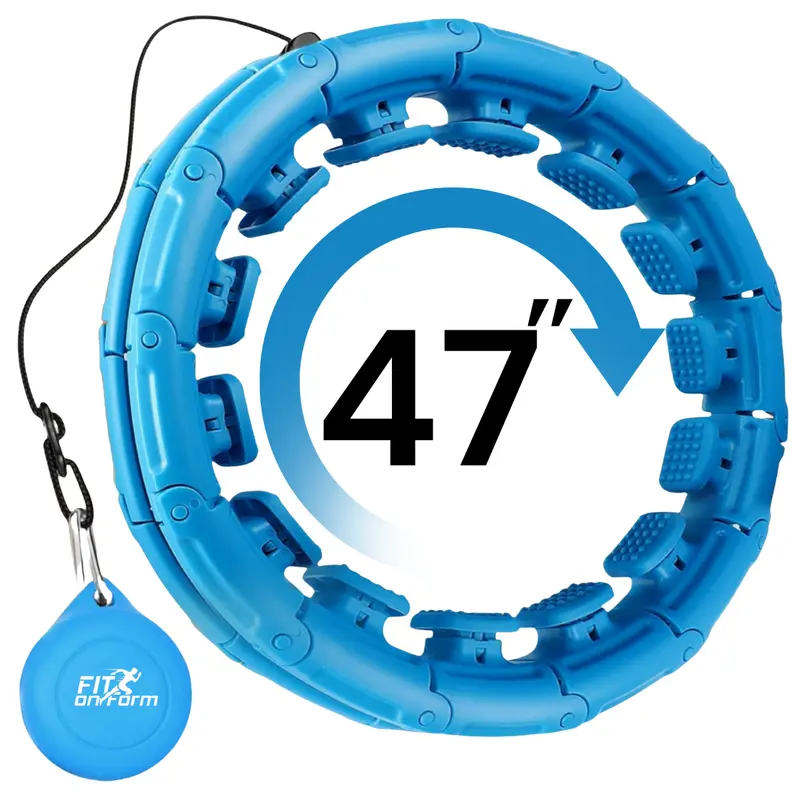 Fit On Form Weighted Exercise Hoop for Adults, 24-32 Links Detachable & Size Adjustable Fitness Hoop