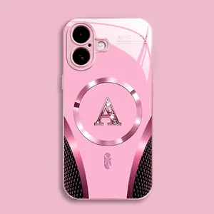 Suitable for [iPhone 16 Plus] high-end MagSafe phone case，Luxury Magnetic Case Shockproof Protective Cover Choose from all 26 letters with Magsafe Support 952