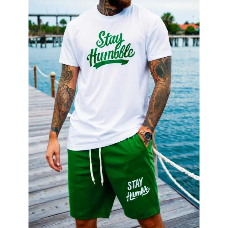 (New)Men's T-shirt and shorts set -3D printed, breathable fabric, regular fit, casual summer set with digital floral design, lightweight and comfortable adult clothing men's tropical short sleeves