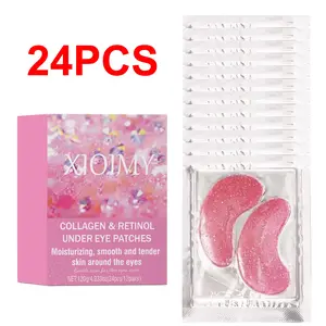 24pcs Collagen & Retinol Moisturizing Eye Mask, Deep Hydration, Firming & Lifting Effect, Brightening Skin, Care, Under Eye Patches
