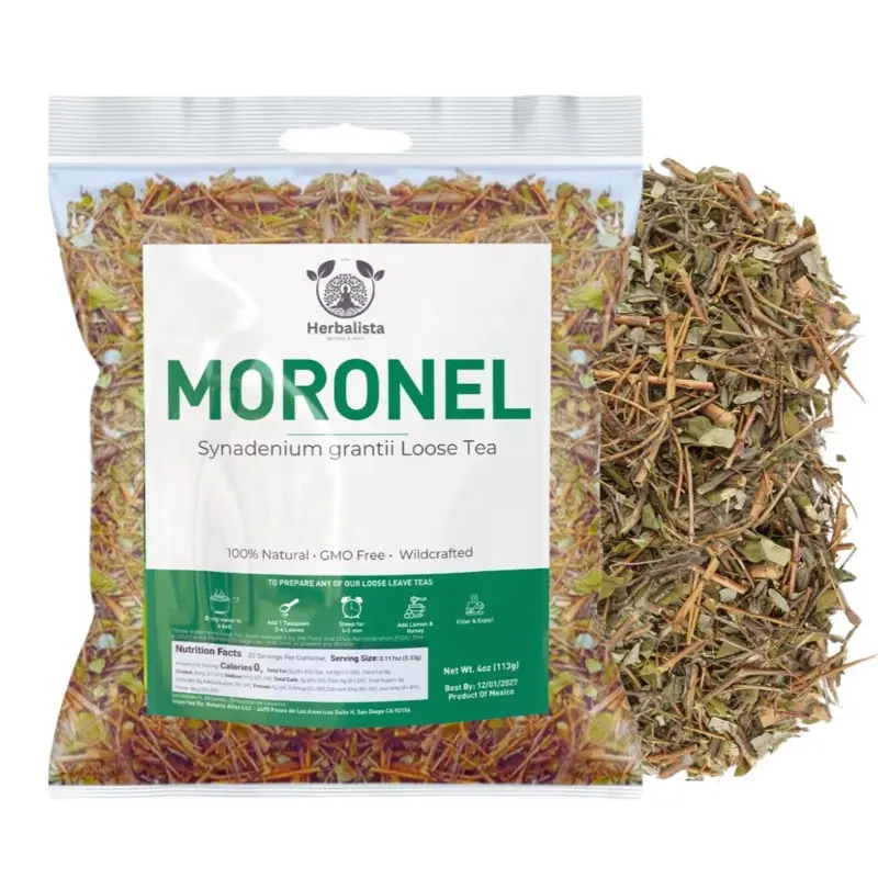 Moronel TEA | Té de hierbas Moronel de primera calidad | Te Planta de la Vida - Synadenium Grantii | Wildcrafted | 100% Natural Beverage Herbal
