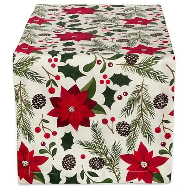 Design Imports  Woodland Christmas Printed Table Runner 14-in x 72-in
