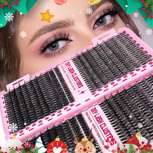 Christmas Eyelash Essential Set, 800pcs Large Capacity, Meets All Your Requirements. 9-16mm Thickened and Lengthened False Eyelashes, Suitable as a Christmas Gift to Yourself