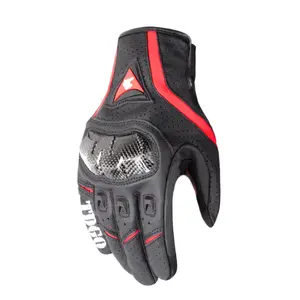 Windproof Carbon Fiber Leather Motorbike Gloves Men’s Vintage Cruiser Winter Motorcycle Gear Warm Riding Gloves