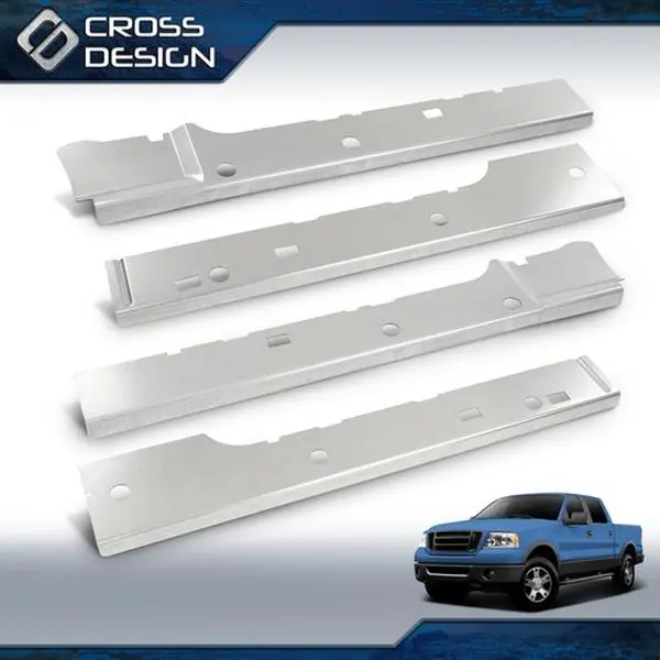 CROSSDESIGN ABS Inner Rocker Panel Pair (1 Set Rocker Panels) - Car Exterior Chrome Trim Accessories, Vehicle & Truck Parts with Limited Life Guarantee, Fits 2004-2008 Ford F-150 4-Door Extended Cab