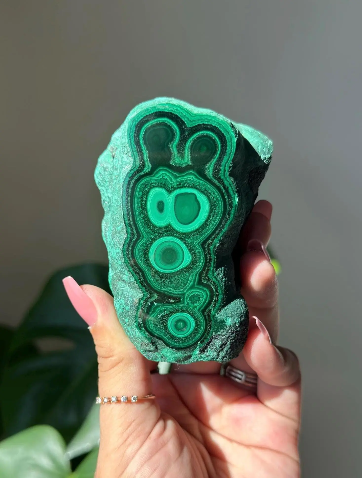 Stunning Malachite Slab,Geological gifts, DIY,Mineral Specimen, Unique Home Decor, Ideal Gift For Crystal Collectors.Bohemian Style Unique Texture for DIY Making,Christmas,Valentine'