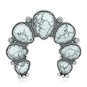 American West Pear-Shaped Gemstone Enhancer,Sterling
