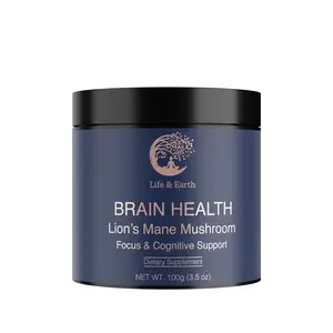 Lion’s Mane Mushroom Powder – Brain Health | Focus, Memory, Mental Clarity | Life & Earth Premium